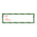 Evergreen Trimmed Christmas Tag Card profile cards