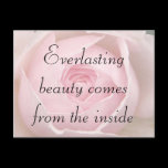 Everlasting beauty affirmation card postcards
