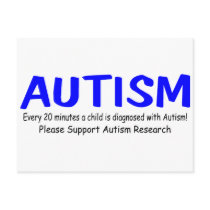 Every 20 Minutes A Child Is Born With Autism postcards