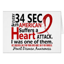 Every 34 Seconds Me Heart Disease / Attack Card