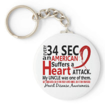 Every 34 Seconds Uncle Heart Disease / Attack Keychain