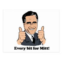 EVERY BIT FOR MITT postcards