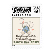 Every Bunny Earth Day Postage Stamps by GreenTeesGifts Every Bunny Earth Day Postage Stamps