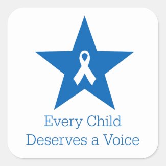 Every Child Deserves A Voice - Square Sticker
