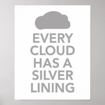 Every Cloud has a silver lining Posters