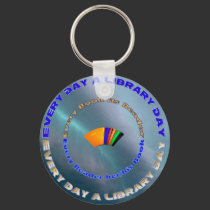 Every day a Library Day keychains