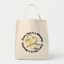 Every Day is a Blessing - Hope Childhood Cancer Canvas Bag