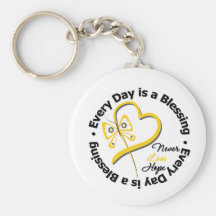 Every Day is a Blessing - Hope Childhood Cancer Key Chain