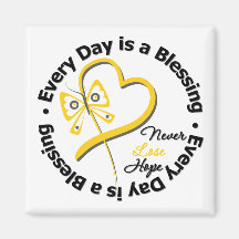 Every Day is a Blessing - Hope Childhood Cancer Refrigerator Magnet