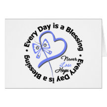 Every Day is a Blessing - Hope Stomach Cancer Greeting Cards