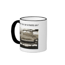 Every Day is Father's Day, 55 Chevy, black & white Coffee Mug