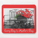 Every Day Is Mother's Day, Bench & flowers mousepads by Priscilla48 Every Day Is Mother's Day, Bench & flowers mousepads