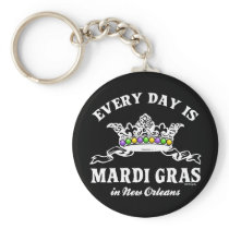 Every Day Mardi Gras in New Orleans Key Chain