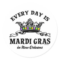 Every Day Mardi Gras in New Orleans stickers