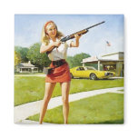 Every Girl Needs a Gun Fridge Magnets