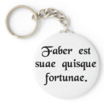 Every man is the artisan of his own fortune. keychain