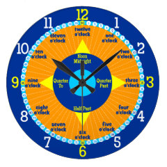 Every Second Counts - Orange & Blue Learning Clock