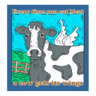  - Every Time You Eat Meat a Cow Gets Its Wings: Sizes 