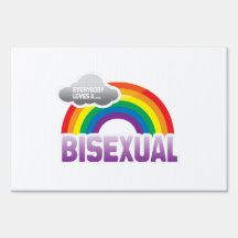 EVERYBODY LOVES A BISEXUAL LAWN SIGNS