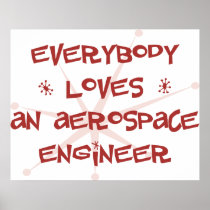 Everybody Loves An Aerospace Engineer Poster