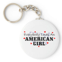 Everybody Loves An American Girl Key Chain