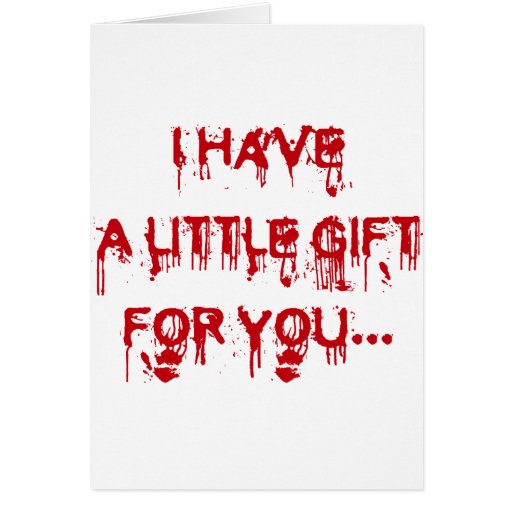 Everybody loves blood greeting card