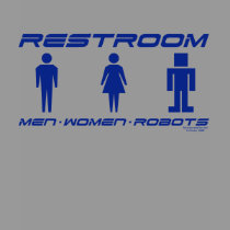 Everybody Loves Robots Restroom Woman's Shirt