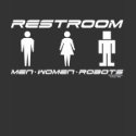 Everybody Loves Robots Restroom Woman's Shirt by foncocreative Everybody Loves Robots Restroom Woman's Shirt