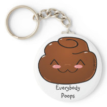 Everybody Poops Happy Poo Keychain
