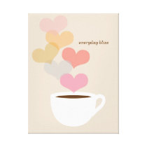 Everyday Bliss Coffee Love Art Canvas Gallery Wrapped Canvas