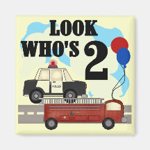 Everyday Heroes 2nd Birthday Tshirts and Gifts Fridge Magnets