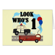 Everyday Heroes First Birthday Tshirts and Gifts Greeting Card