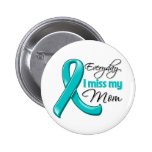 Everyday I Miss My Mom Ovarian Cancer Pinback Button