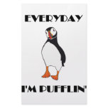 Everyday I'm Pufflin Puffin Bird Custom Stationery