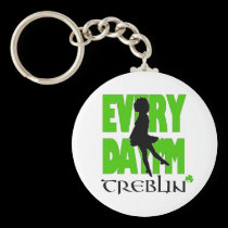 Everyday I'm Treblin 3 Keychain
