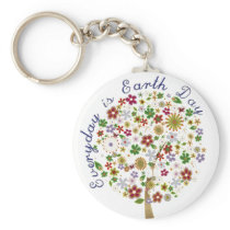 Everyday is earth day keychain