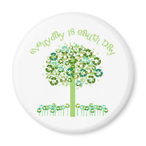 Everyday Is Earth Day Tees and Gifts Refrigerator Magnets