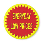 EVERYDAY LOW PRICES RETAIL SALES LABEL MAGNETS