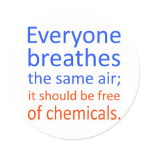 Everyone Breathes the Same Air; Round Sticker