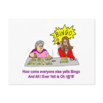 Everyone Else Yells Bingo Post Card