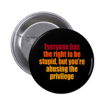 Everyone has the right to be stupid pins