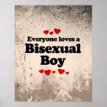 Everyone Loves a Bisexual Boy Posters