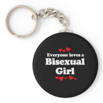 Everyone Loves a Bisexual Girl T-shirt Key Chain