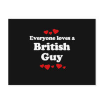 Everyone Loves a British Guy T-shirt Post Cards