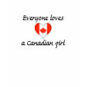 Everyone loves a Canadian girl flag heart Tee t-shirts