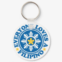 Everyone Loves a Filipino - Blue keychains by visualnewbie Everyone Loves a Filipino - Blue keychains