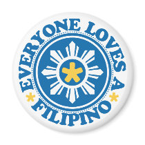 Everyone Loves a Filipino - Blue magnets