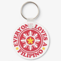 Everyone Loves a Filipino - Red keychains by visualnewbie Everyone Loves a Filipino - Red keychains