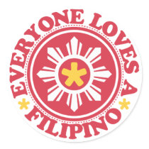 Everyone Loves a Filipino - Red stickers