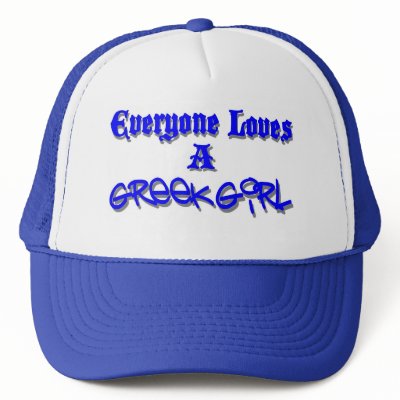 Everyone Loves A Greek Girl Hat by BridgettesDesigns